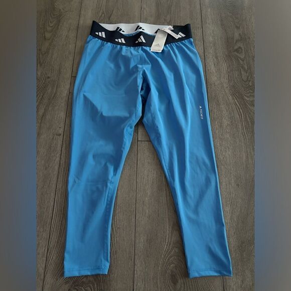 Adidas tight fit high rise 7/8th style training tights - Picture 1 of 5